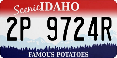 ID license plate 2P9724R