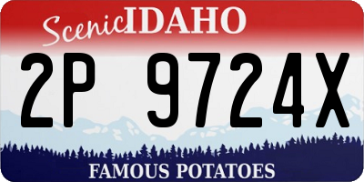 ID license plate 2P9724X