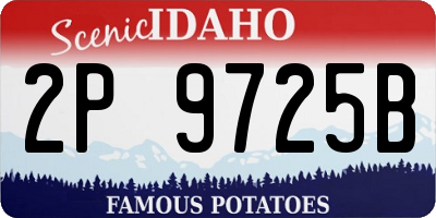ID license plate 2P9725B