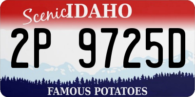 ID license plate 2P9725D