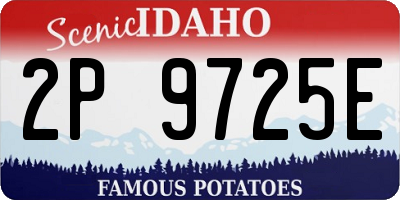 ID license plate 2P9725E