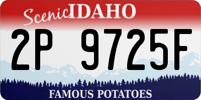 ID license plate 2P9725F