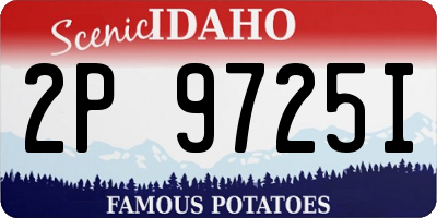 ID license plate 2P9725I
