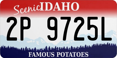 ID license plate 2P9725L