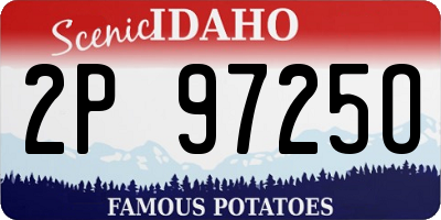 ID license plate 2P9725O