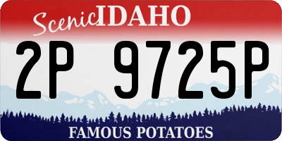 ID license plate 2P9725P
