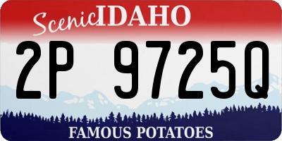 ID license plate 2P9725Q