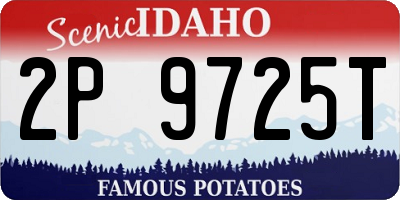 ID license plate 2P9725T