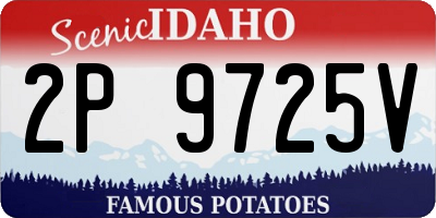 ID license plate 2P9725V