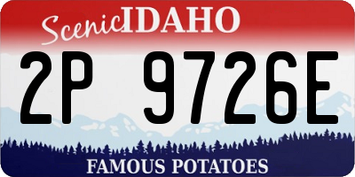 ID license plate 2P9726E