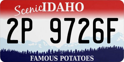 ID license plate 2P9726F