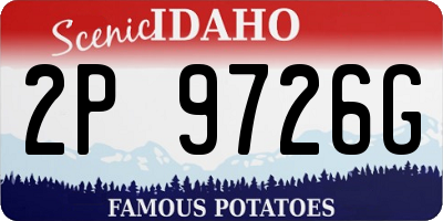 ID license plate 2P9726G