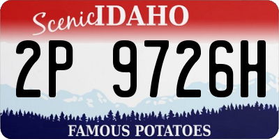 ID license plate 2P9726H