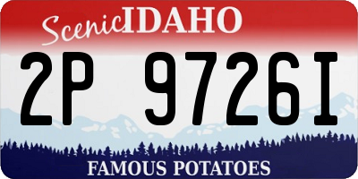 ID license plate 2P9726I