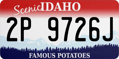ID license plate 2P9726J