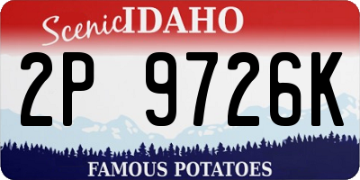 ID license plate 2P9726K