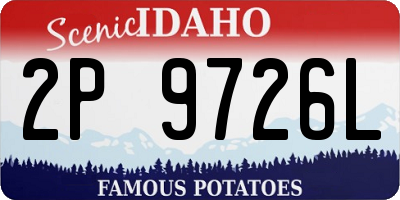 ID license plate 2P9726L
