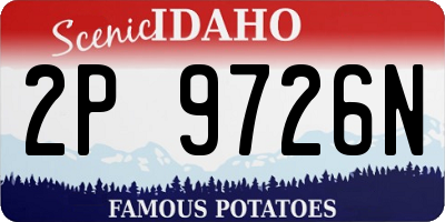 ID license plate 2P9726N