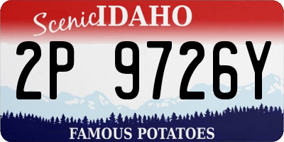 ID license plate 2P9726Y