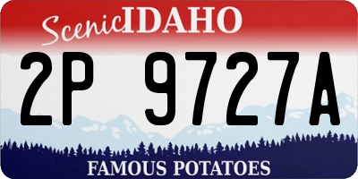 ID license plate 2P9727A