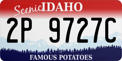 ID license plate 2P9727C