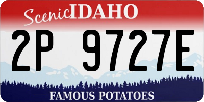 ID license plate 2P9727E