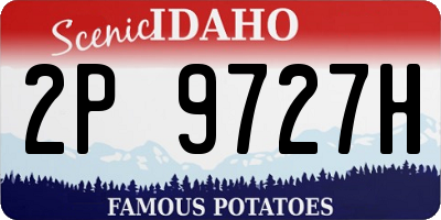 ID license plate 2P9727H
