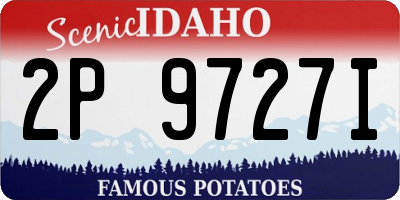 ID license plate 2P9727I