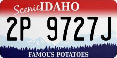 ID license plate 2P9727J