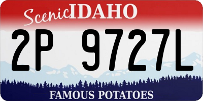 ID license plate 2P9727L