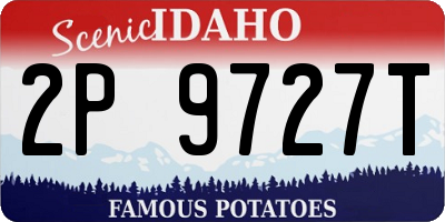ID license plate 2P9727T