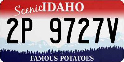 ID license plate 2P9727V