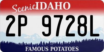 ID license plate 2P9728L