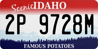 ID license plate 2P9728M
