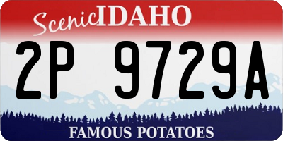 ID license plate 2P9729A