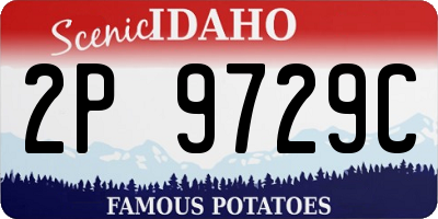 ID license plate 2P9729C