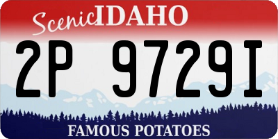 ID license plate 2P9729I