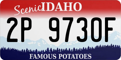 ID license plate 2P9730F