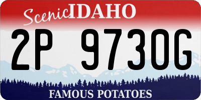 ID license plate 2P9730G