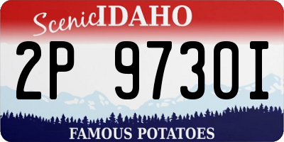 ID license plate 2P9730I