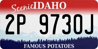 ID license plate 2P9730J