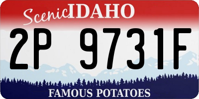 ID license plate 2P9731F