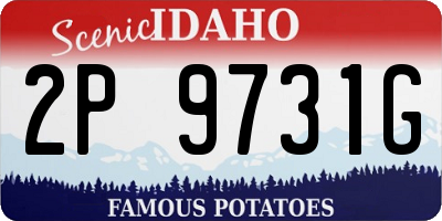 ID license plate 2P9731G