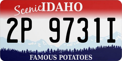 ID license plate 2P9731I