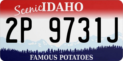 ID license plate 2P9731J