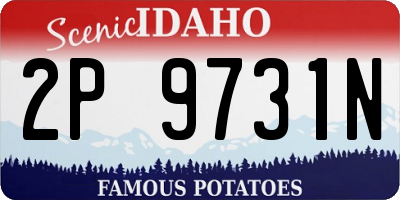 ID license plate 2P9731N