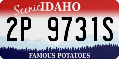 ID license plate 2P9731S