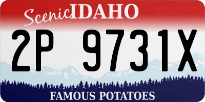 ID license plate 2P9731X