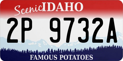 ID license plate 2P9732A