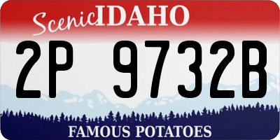 ID license plate 2P9732B